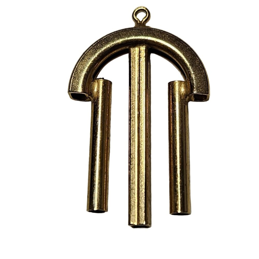 Vintage Gold Tone Geometric Pendant Charm Design Necklace Fashion Jewelry